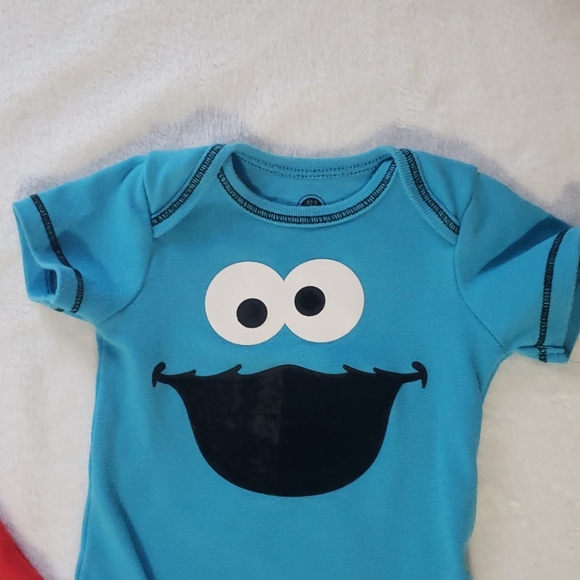 Elmo and Cookie monster onesies - Picture 2 of 4